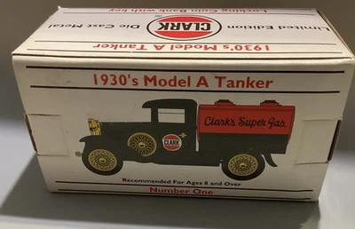 Vintage Clark's 1930's Ford Model A Truck Die Cast Coin Bank Model Toy Car - Image 1 of 4