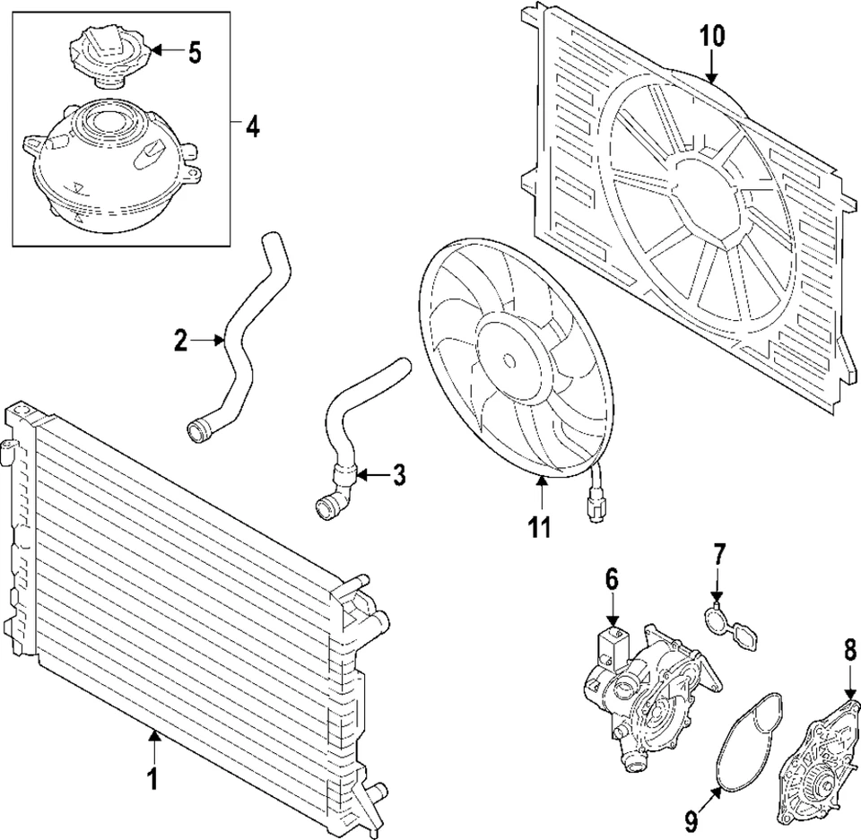 Tanque de expansión original Audi 80A-121-405-AG Foto 1 de 1
