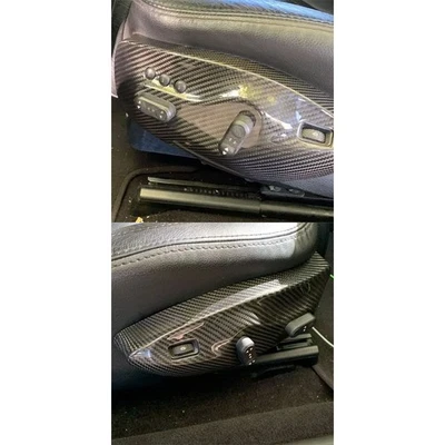 Real Carbon Fiber Seat Control Panel Cover for Maserati GranTurismo GC GTS 08-19 - Image 1 of 4