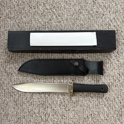 Cuchillo de hoja fija Blackjack Hunter Teton Bowie Full Tang Seki Japón hoja de 9,25" Foto 1 de 4