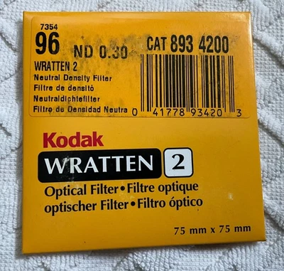 KODAK WRATTEN 2 GEL FILTER (75X75MM) 3X3 INCHES ND 0.30 - Image 1 of 2