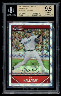 Bowman Chrome #149 Roy Halladay X-fractor 2007 refractor/250 BGS 9,5 Blue Jays Foto 1 de 2