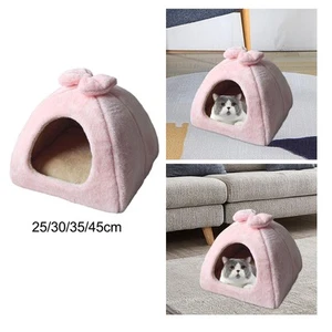 Pet Cat Nest Dog Cat Bed Winter Snooze Self Warming Washable Kennel Cat Nest for - Picture 1 of 22