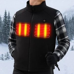 Heated Vest with Battery Pack – 3 Heat Settings, Unisex (X-Small) - Picture 1 of 6