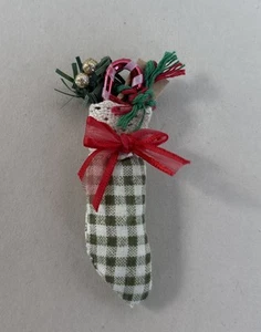 Dollhouse Miniature Fairy Garden Handcrafted Christmas Stocking Filled 1:12 Scal - Picture 1 of 6