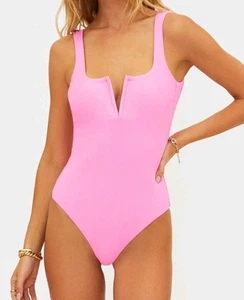 Costume intero Beach Riot Core Collection Tropez rosa prisma taglia M - Foto 1 di 10