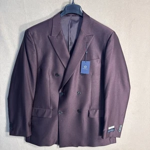 NWT NEW Jos A Bank Double Breasted Dinner Jacket 43R Tailored Fit Burgundy Wine - Picture 1 of 15