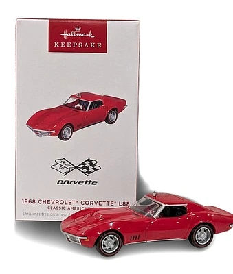 Hallmark 2024 1968 Chevrolet Corvette L88 ClassicAmerican #34 Metal Keepsake NIB
