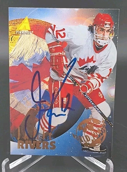 1994-95 Pinnacle World Junior Jamie Rivers RC AU #526 AUTOGRAPHED - Image 1 of 2