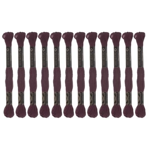 12 Skeins Embroidery Floss 8m Egyptian Cotton Cross Stitch Thread Deep Brown - Picture 1 of 7