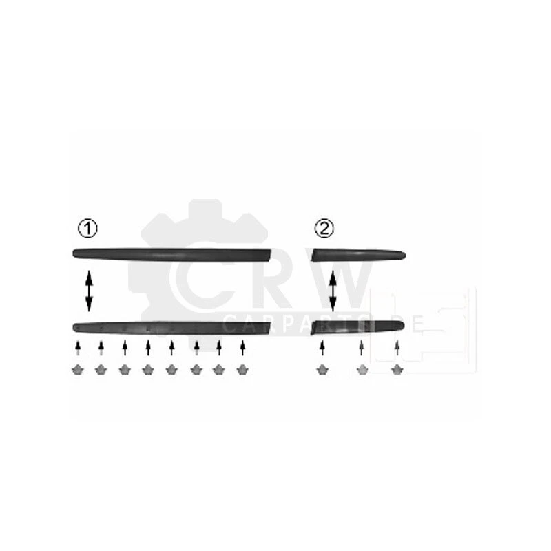 VAN WEZEL Zier Schutzleiste Tür vorne links für Peugeot 206 CC 2D 2A/C T3E - Bild 1 von 1