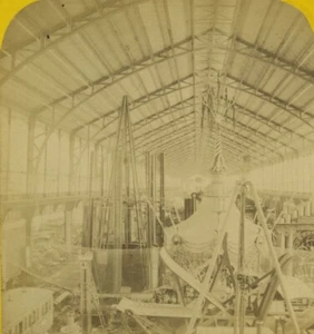 Paris Exposition Universelle galerie des Machines Belgique Photo Stereo 1878 - Imagen 1 de 3
