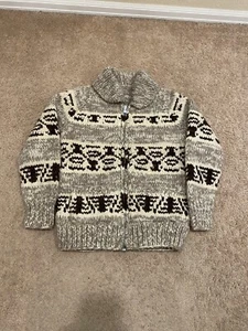 Vintage 70s 80s Canadian TUAK Cowichan Sweater Nordic Pattern Unisex S - M - Picture 1 of 9