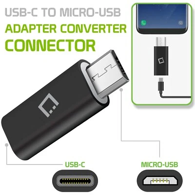 Cellet Male Micro-USB to Female USB-C Adapter Connector - Black - Image 1 of 4