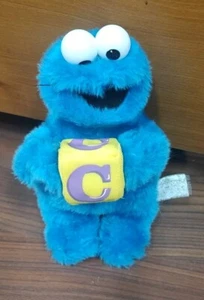 Juguete de peluche suave Cookie Monster 9" con bloque C Plaza Sésamo - Imagen 1 de 8