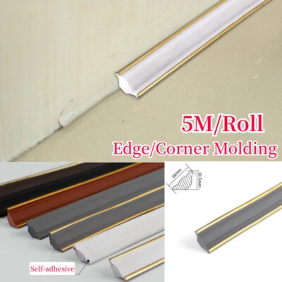 Self-adhesive Wall Inner Corner Trim Molding Line Ceiling Edge Caulk Strip - Image 1 of 4