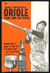1962 Minnesota Twins @ Baltimore Orioles Program 8/2 Ex 78347b4 - Picture 1 of 2
