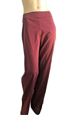 НОВЫЙ С ЯРЛЫКАМИ MARINA RINALDI * MARICA * БОРДО БРЮКИ ПРЯМЫЕ ШТАНИНЫ БРЮКИ РАЗМЕР 23/14 - Изображение 1 из 4