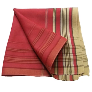 Handkerchief Vintage Top Pocket Square Hanky 1920s 1930s 1940s Silk Red Cream - Picture 1 of 8