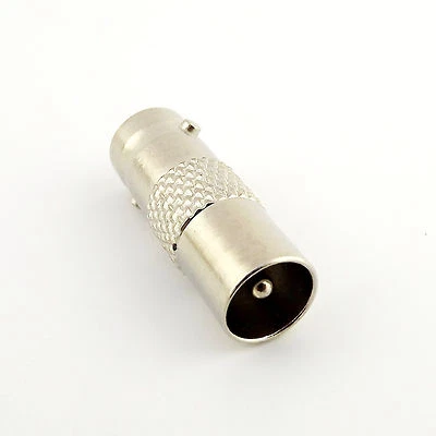 1pcs BNC Female Jack to IEC PAL DVB-T TV Male Plug Straight RF Adapter Connector - Image 1 of 4