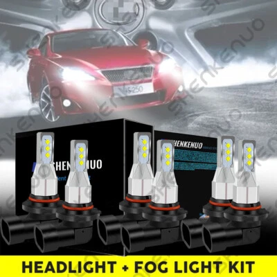 Para Lexus IS250 IS350 2006-2010 6x 6000K Faros LED + Kit Faros Antiniebla Foto 1 de 4