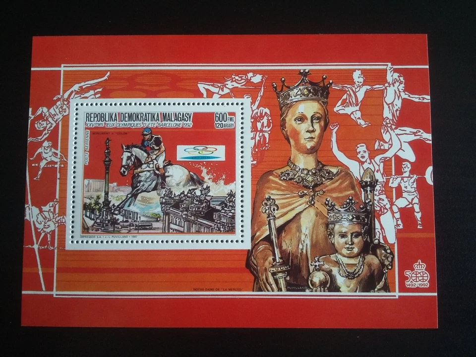 MADAGASCAR MALAGASY - JUEGOS OLIMPICOS - OLYMPIC GAMES BARCELONA 92 - YVERT HB41 - Imagen 1 de 1