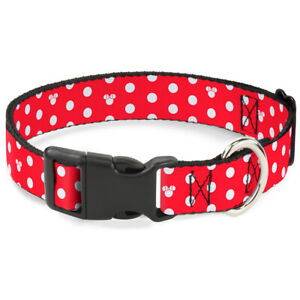 BUCKLE-DOWN Minnie Mouse Polka Dot USA Made Licensed Dog Pet Collar S-L