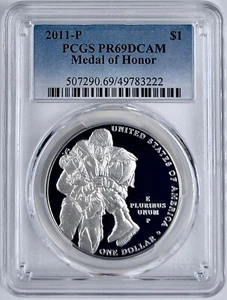 Medal of Honor 2011 P $1 Commemorative Silver Dollar PCGS PR69DCAM 1861-2011 - Picture 1 of 2