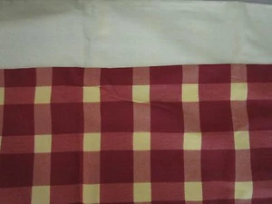 Rust Yellow Cotton Plaid Checked Solid Yellow Backed Fabric Craft Project 69x54 - Picture 1 of 3