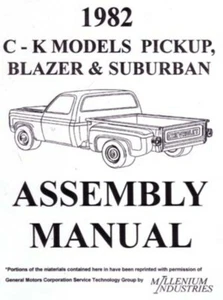 1982 Chevrolet Truck Blazer Suburban Assembly Manual Instructions Illustration - Bild 1 von 1