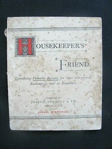 Housekeeper's Friend Published by Joseph Burnett (Paperback, 1883) - Picture 1 of 10