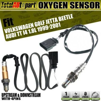 2x Oxygen Sensors for Volkswagen Beetle 98-99 Golf Jetta Upstream & Downstream - Imagem 1 de 4