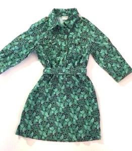 Girl's CREWCUTS Purple & Green PAISLEY CORD DRESS w/ Belt long sleeve 4 5 BTS - Picture 1 of 4