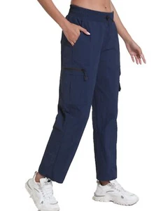 Womens Hiking Pants Water Resistant - Cargo Joggers for Women with Pockets Li... - Picture 1 of 6