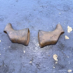Beautiful Vintage Dia-Compe Royal Gran Compe Non-Aero Brake Lever Hoods - Brown - Picture 1 of 8