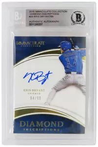 Kris Bryant Autographed Cubs 2016 Immaculate Collection Card #25 (Beckett) - Picture 1 of 2