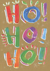 Gold Ho Ho Ho - Recycled Paper Greetings Christmas Card