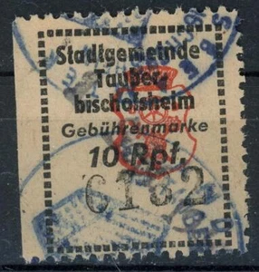 Germany local revenue Tauberbischofsheim Bavaria fiscal Stempelmarke - Picture 1 of 1