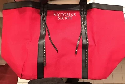 Bolso de Mano Victoria Secret Rojo Vino Edición Limitada Bling Lona Fin de Semana Nuevo con Etiquetas Foto 1 de 4