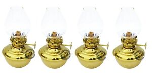 Brass Table Lantern Glass Oil Lamp Home Decoration 6 Inch 4 Set Best For Gift DS