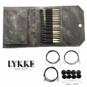 Lykke ::Driftwood Interchangeable Gift Set:: 5", US 4 - US 17, Grey Denim Pouch - Picture 1 of 1