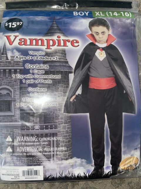 Fantasia masculina de vampiro muito legal, Preto, G 