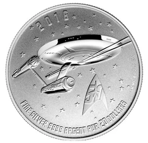 SALE 2016 $20 Fine Silver Coin Star Trek Enterprise - RCM $20 For $20 - Picture 1 of 1