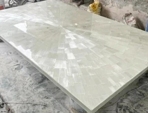 24"x36" Custom Selenite Dining Table Conference Handmade Arts Home Interior Deco - Picture 1 of 8