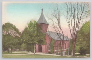 Lee Memorial Chapel Lexington Virginia VA Kirche handkoloriert Vintage Postkarte - Bild 1 von 2