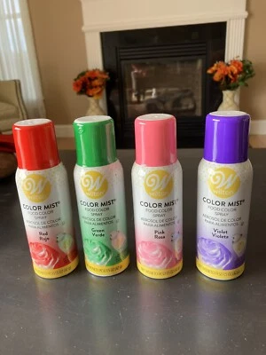 Wilton 1.5 Oz Color Mist  4/Pack Food Color Spray Set Pink/Violet/Red/Green - Image 1 of 4