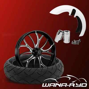 18 x 5.5" Amp Starkline Front Fat Tire Wheel Fender Package, 2008-2024 Touring - Bild 1 von 2