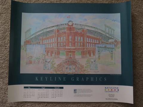 MLB Colorado Rockies COORS FIELD Watercolor Art Print Tony Eitzel - Keyline 1997 Cover