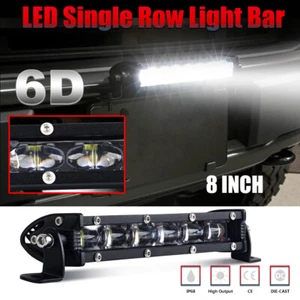 8inchSLIM LED Light Bar  SPOT FLOOD Combo 4WD CAR ATV RZR 900 RZR XP1000 PK 10'' - Picture 1 of 10