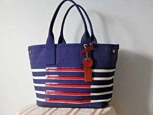 NWT $348 Marc Jacobs Prussian Blue Red Off-White Flag  USA Sequin Tote XLARGE - Picture 1 of 5